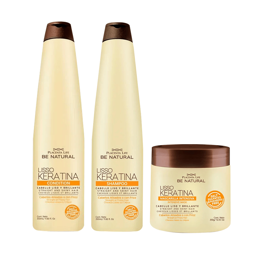 Pack Keratina Shampoo 350ml + Acondicionador 350ml + Mascari