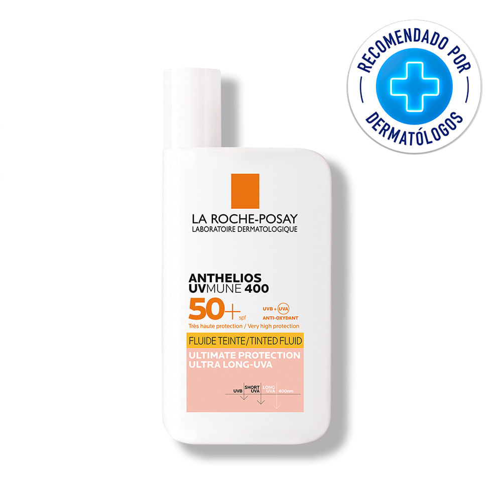 Bloqueador Anthelios Uvmune Fluido Color SPF50 50ml La Roche