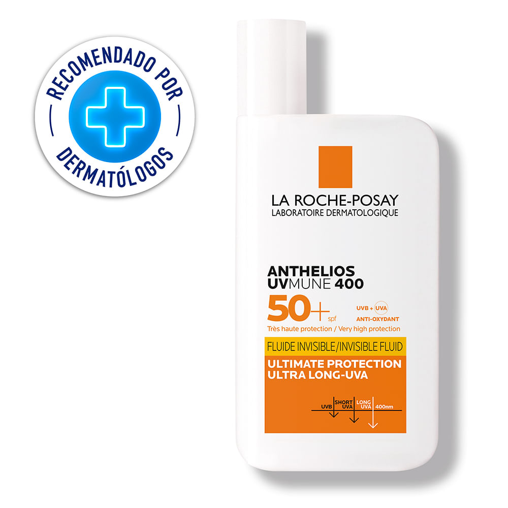 Bloqueador Anthelios Uvmune 400 Fluido Invisible Sin Color S