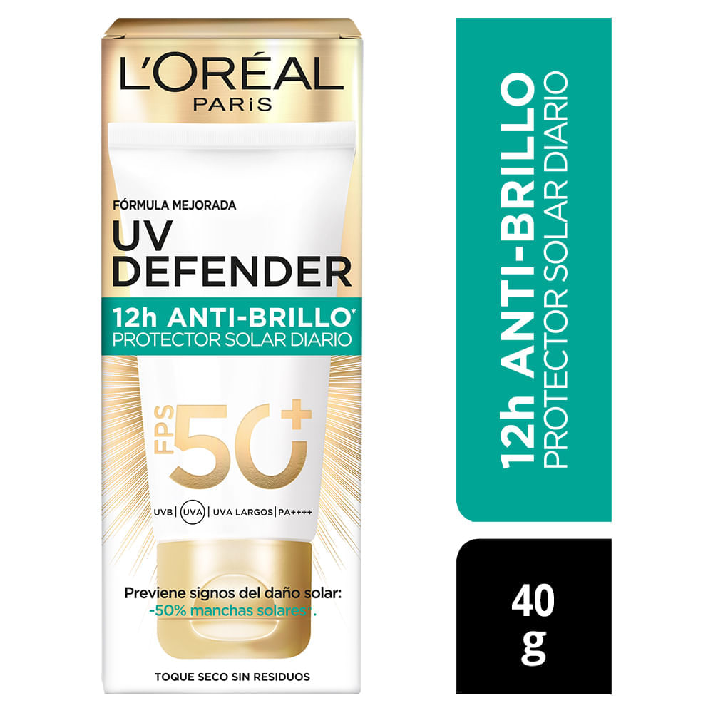 L'Oréal Paris UV Defender Protector Solar Incoloro FPS 50 40