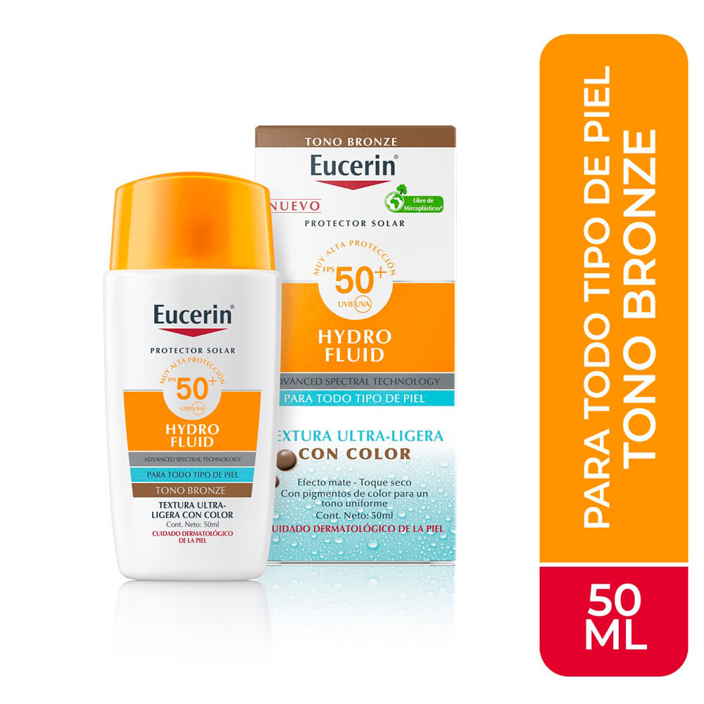 Protector Solar Eucerin Sun Hydrofluid Tono Bronze 50Ml